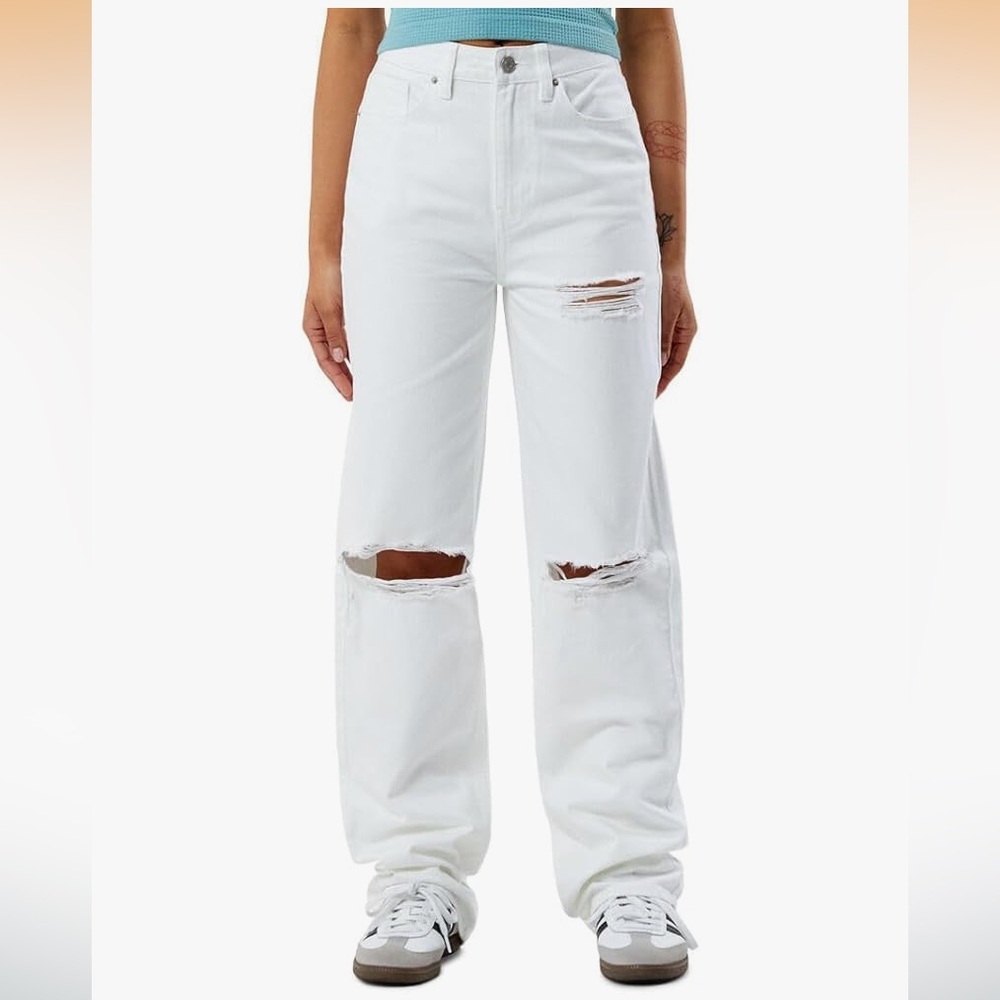 PacSun Women’s Eco White Ripped 90s Mom Jeans Size 29